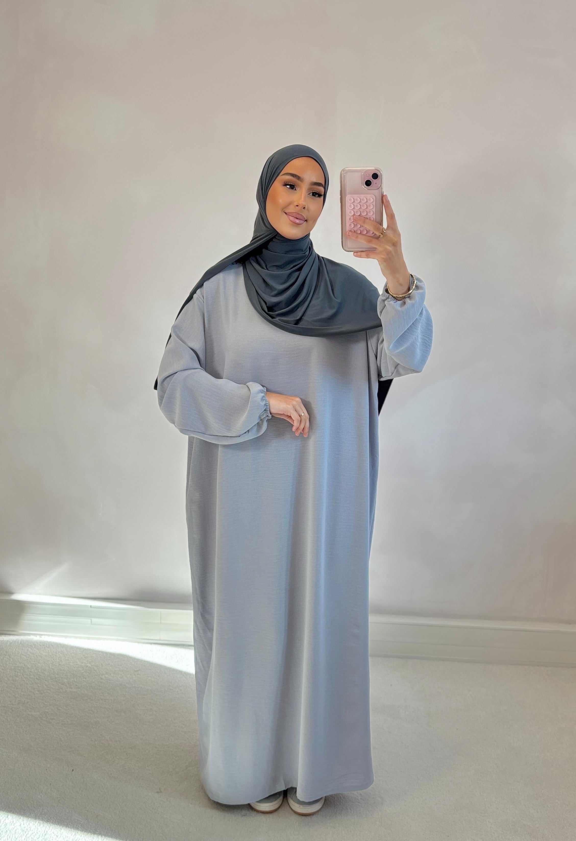 Abaya SIMPLE JAZZ - baby grey