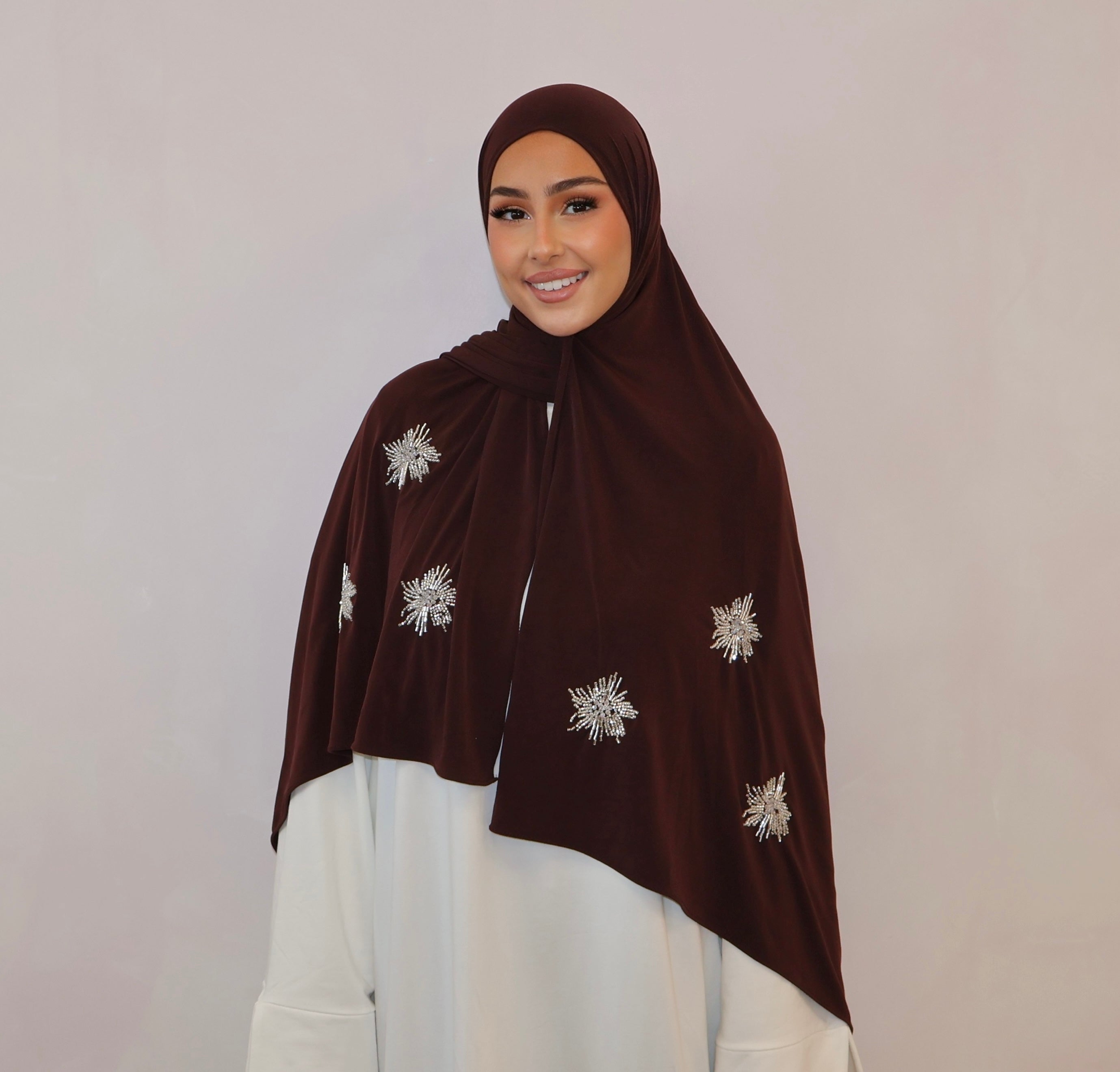 Jersey Premium de Luxe SEDEF perlé - marron foncé