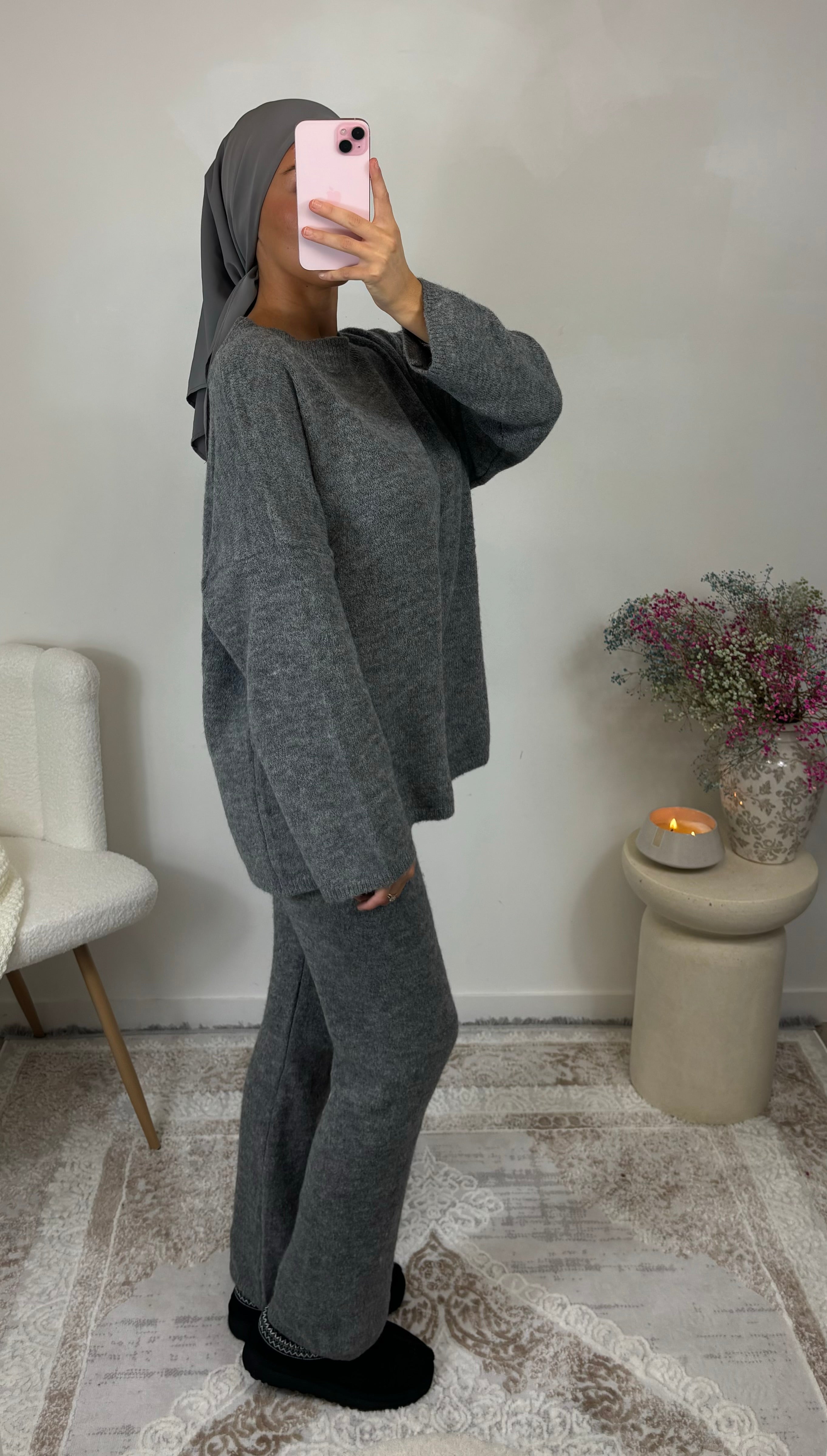 Strickset - grey