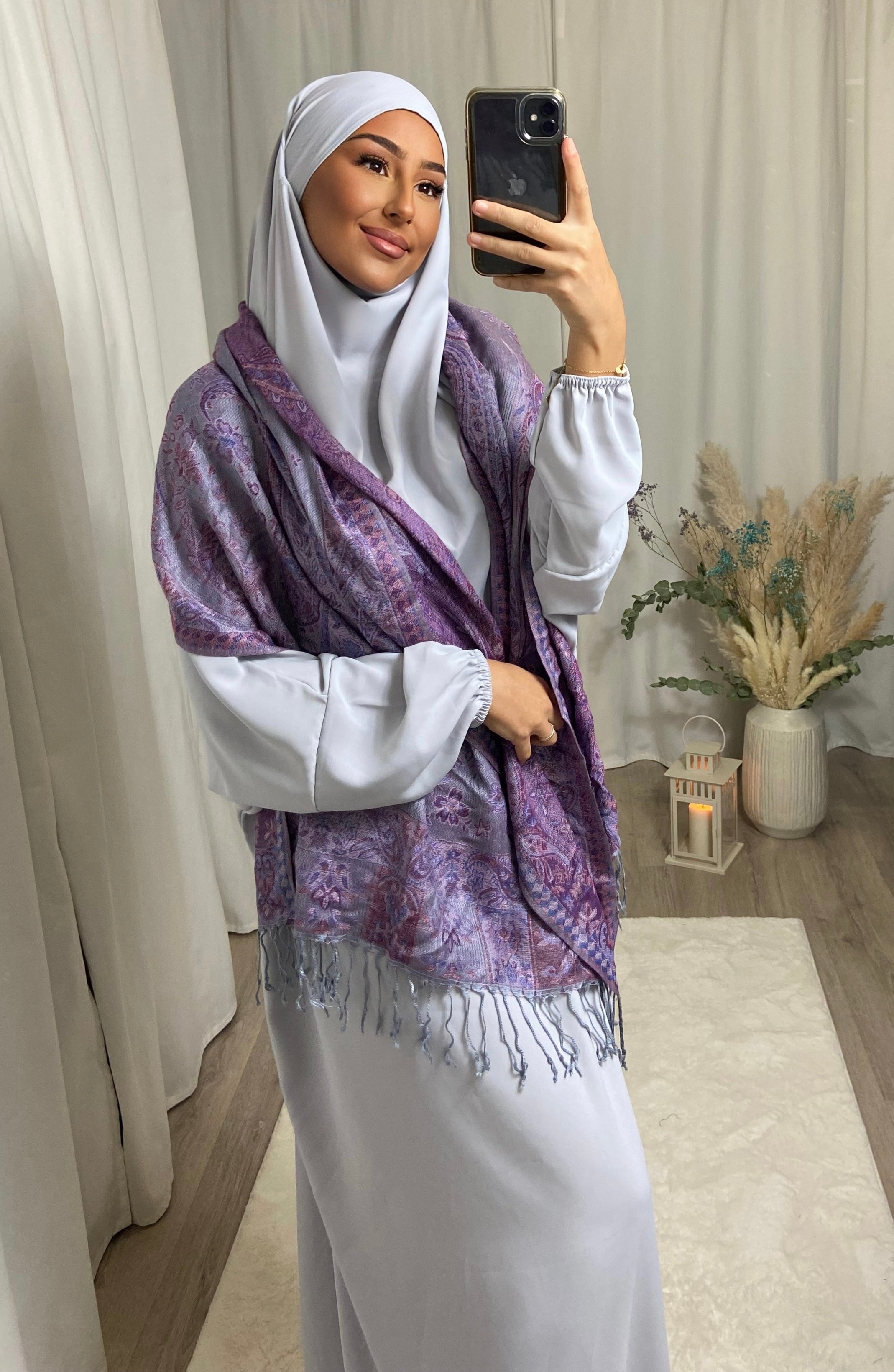 Jilbeb 1 Pièce soie de medine - baby grey