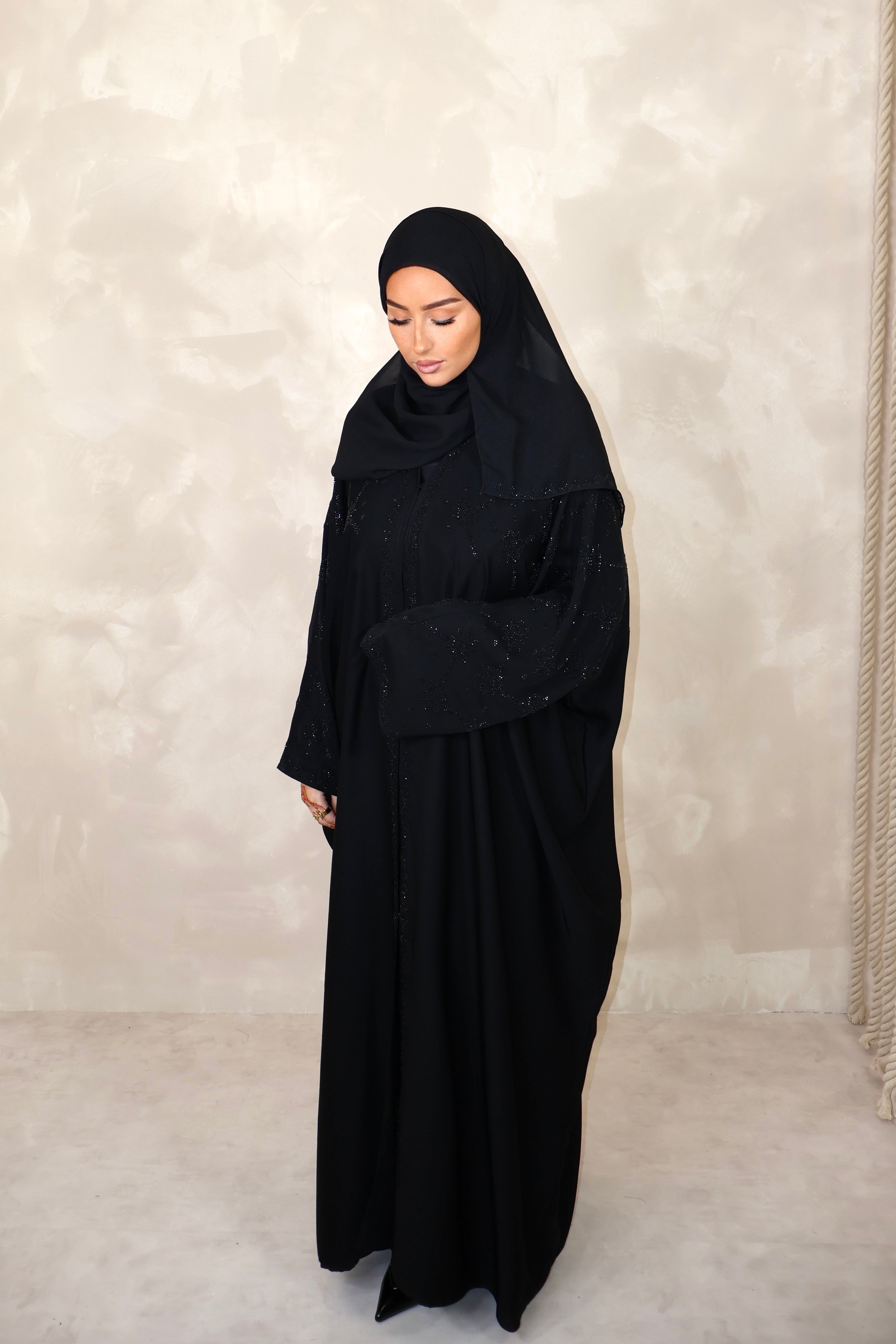 Abaya de Dubai (n108) - NAYARA BLACK