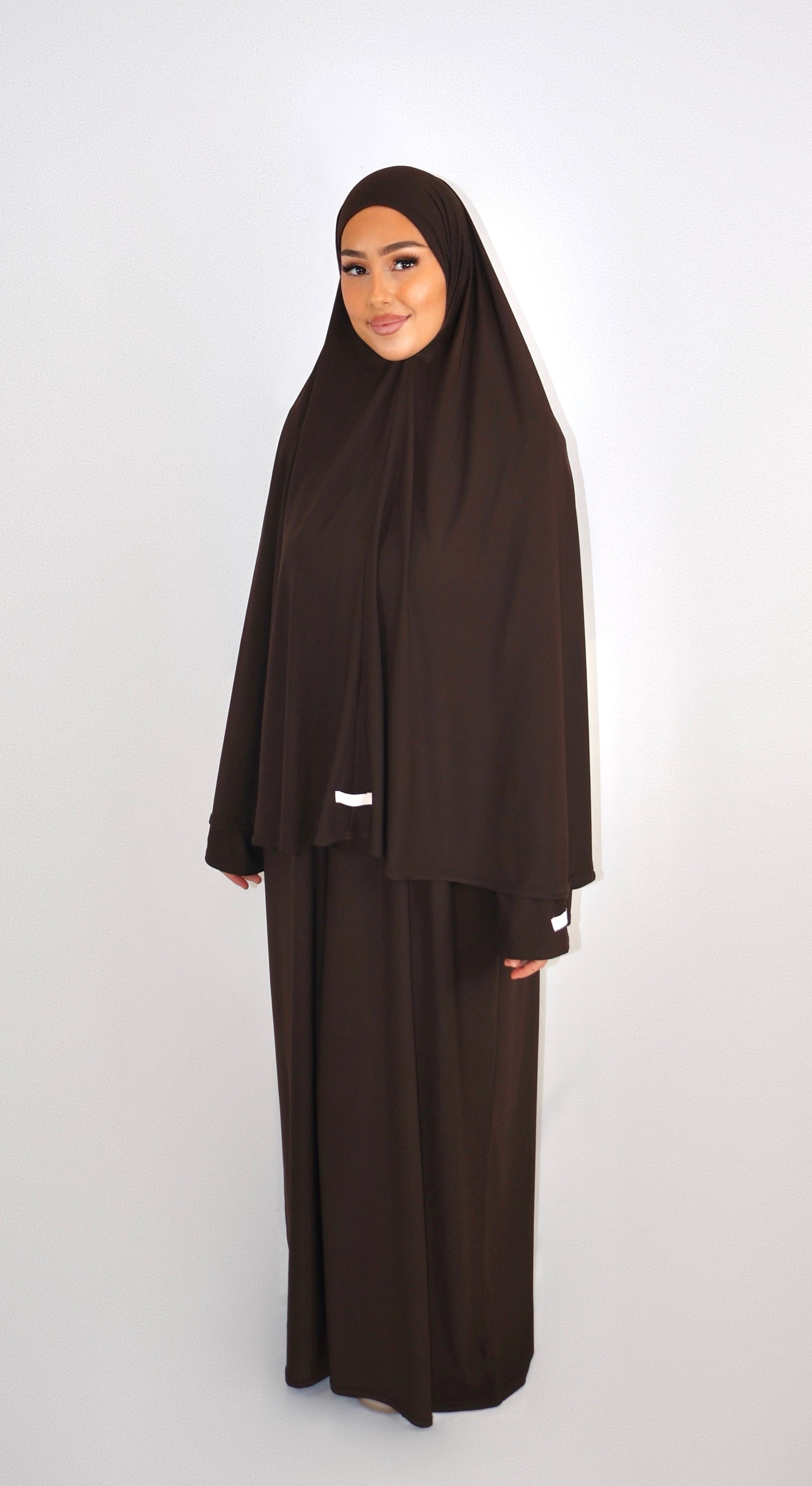 LIN'S B Luxury Premium Jersey Prayer Set - Dark Brown