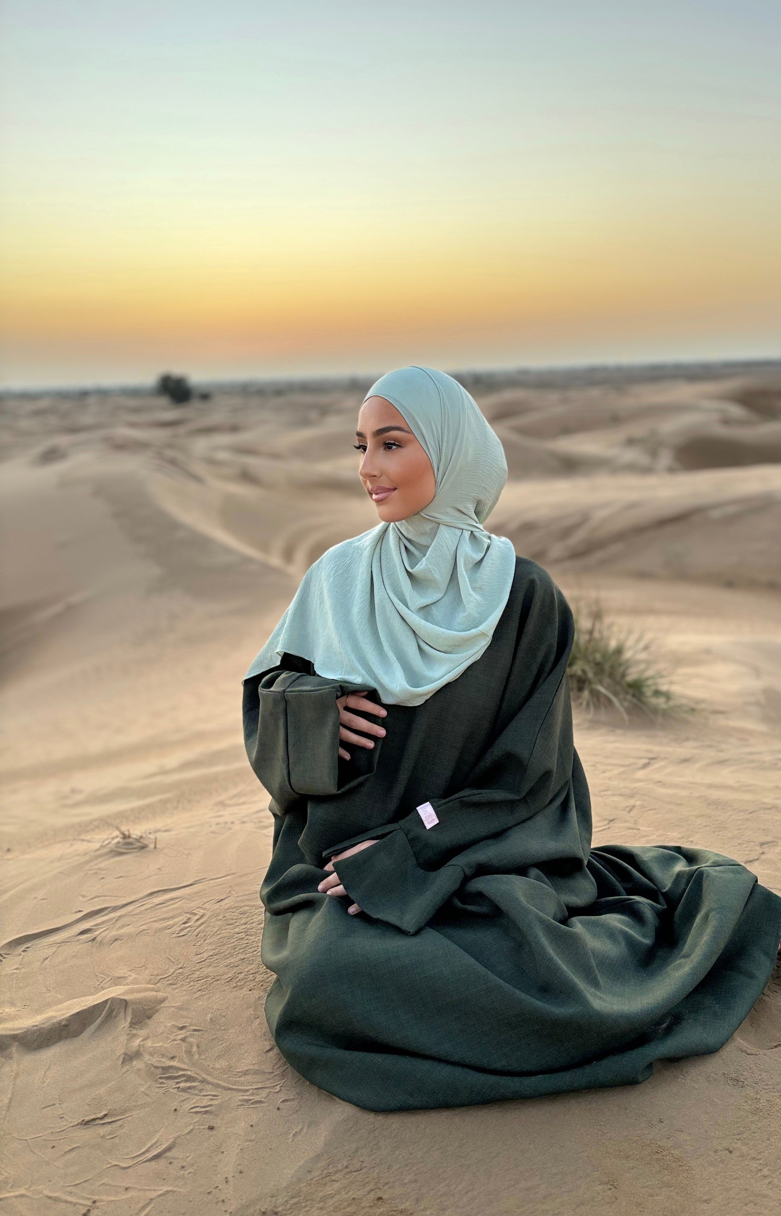 Abaya lin LIN’S B - kaki foncé