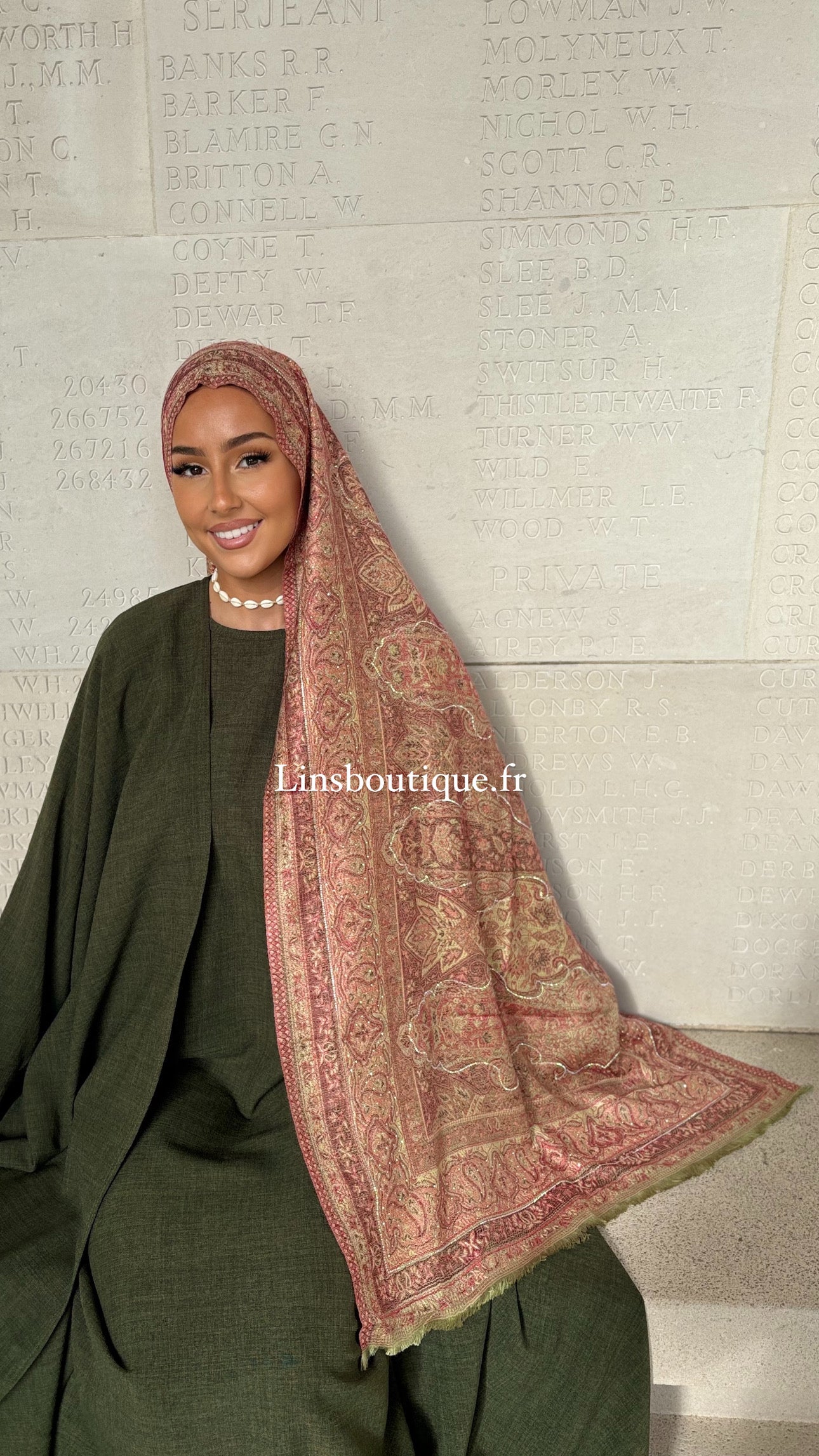 Pashmina Cachemire à Strass - n83