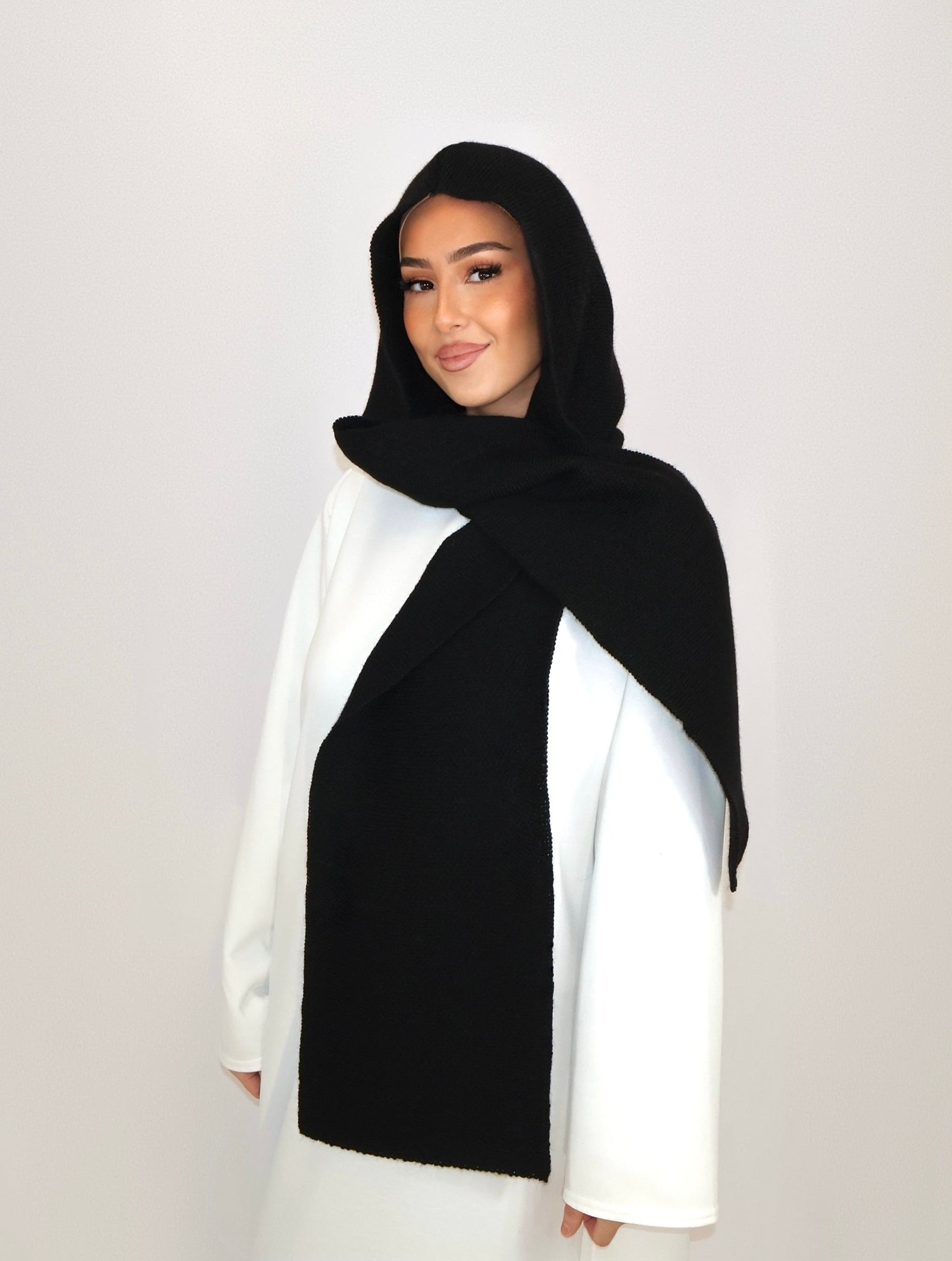 Capuche écharpe intégrée - Noir