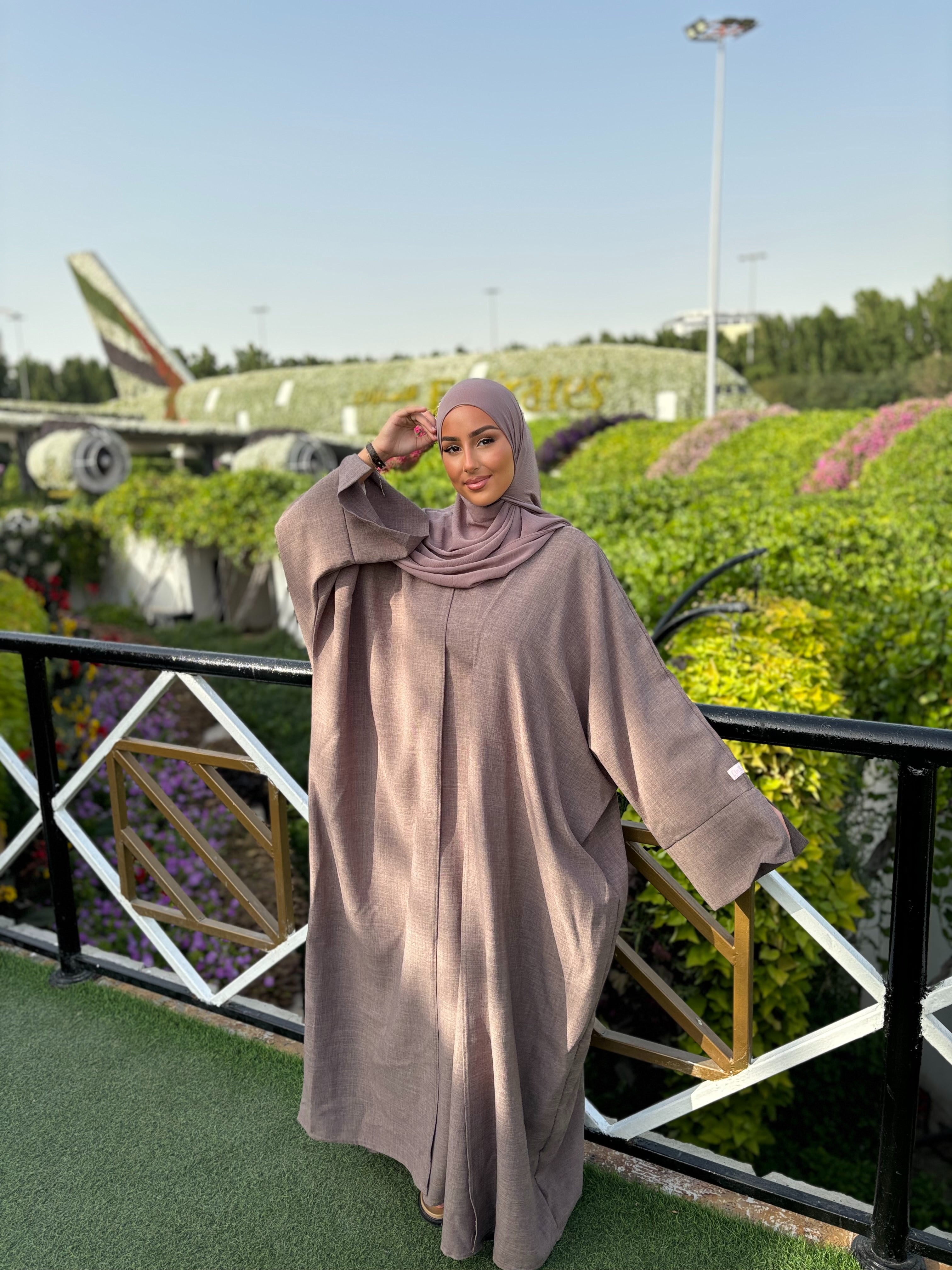 Linen set under abaya + kimono LIN'S B