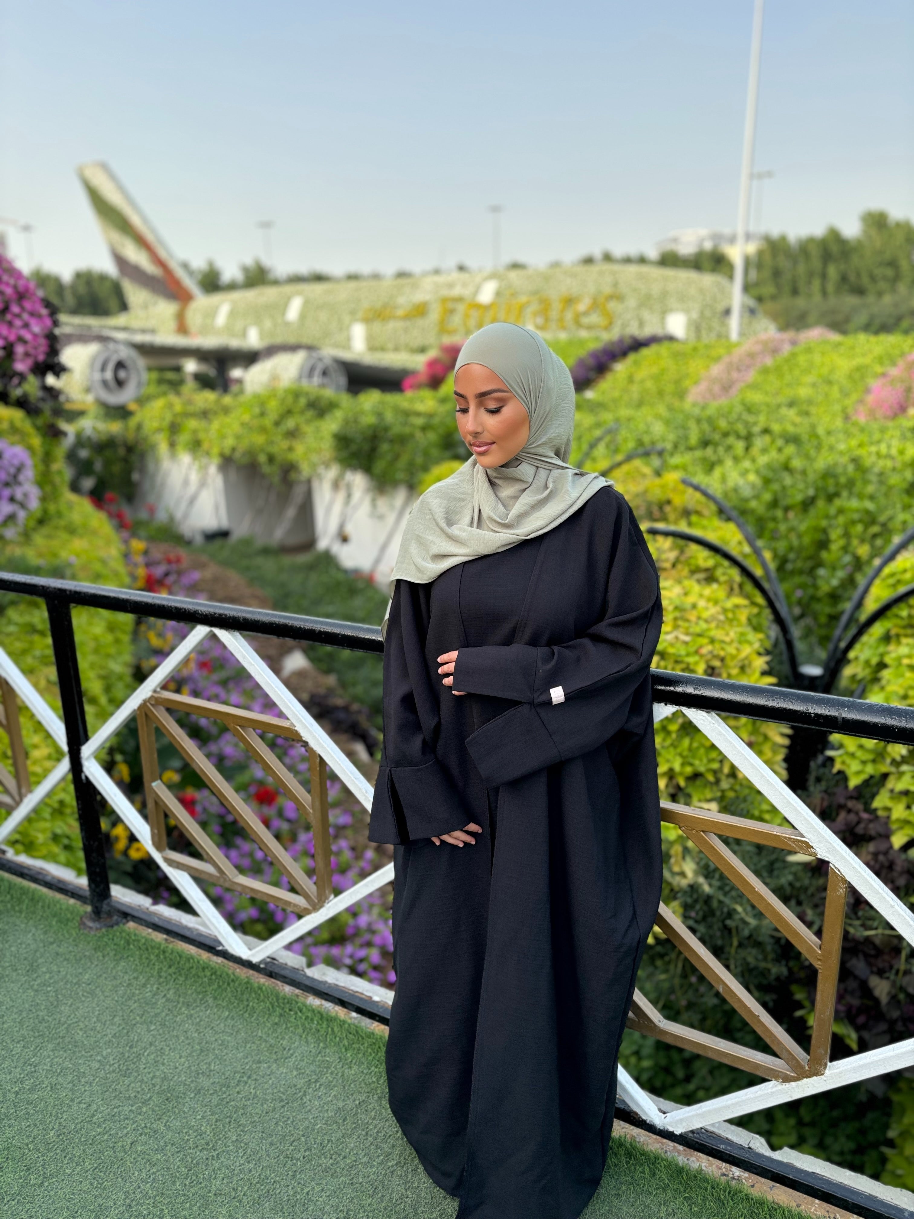Linen set under abaya + kimono LIN'S B