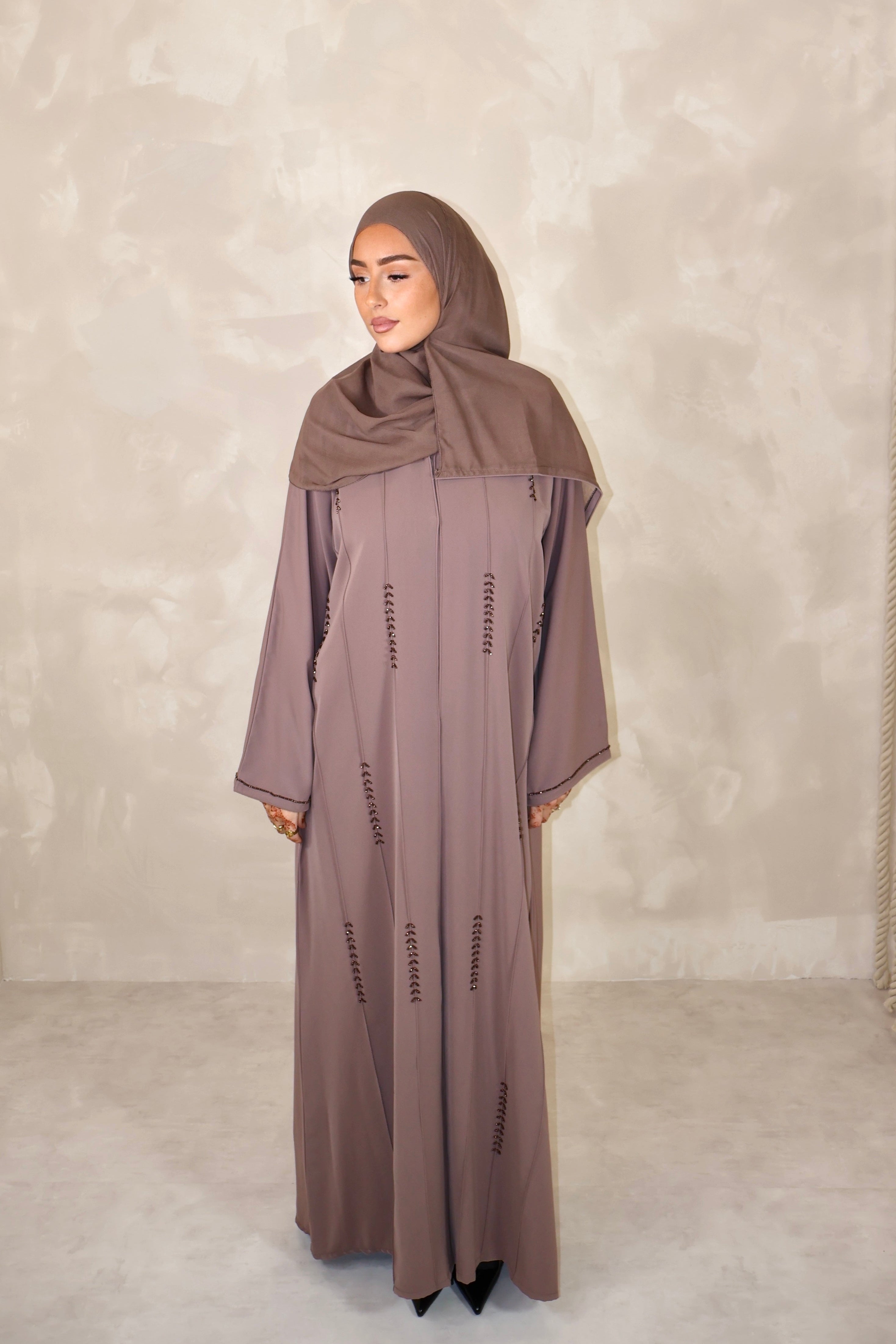 Abaya de Dubai (n101) - JAWARA MOCHA DARK