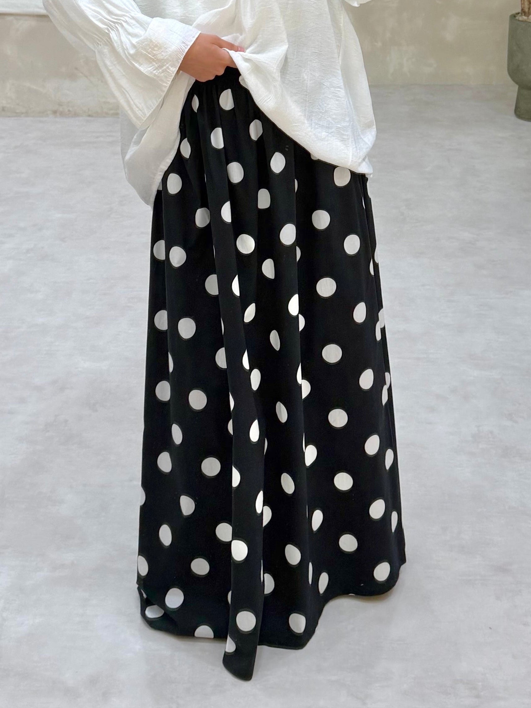 Jupe pois - black