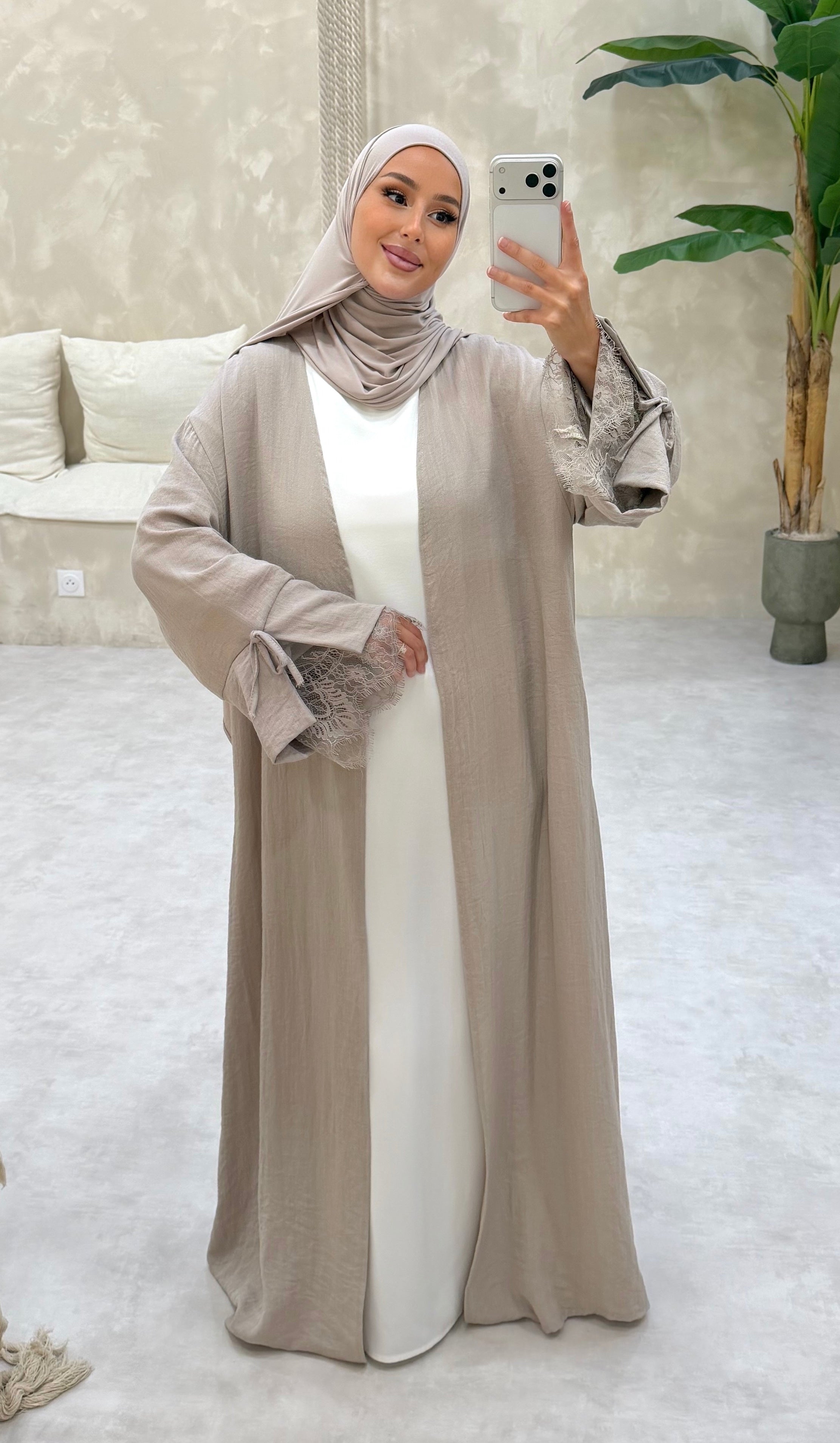 Kimono DENTELLE - taupe