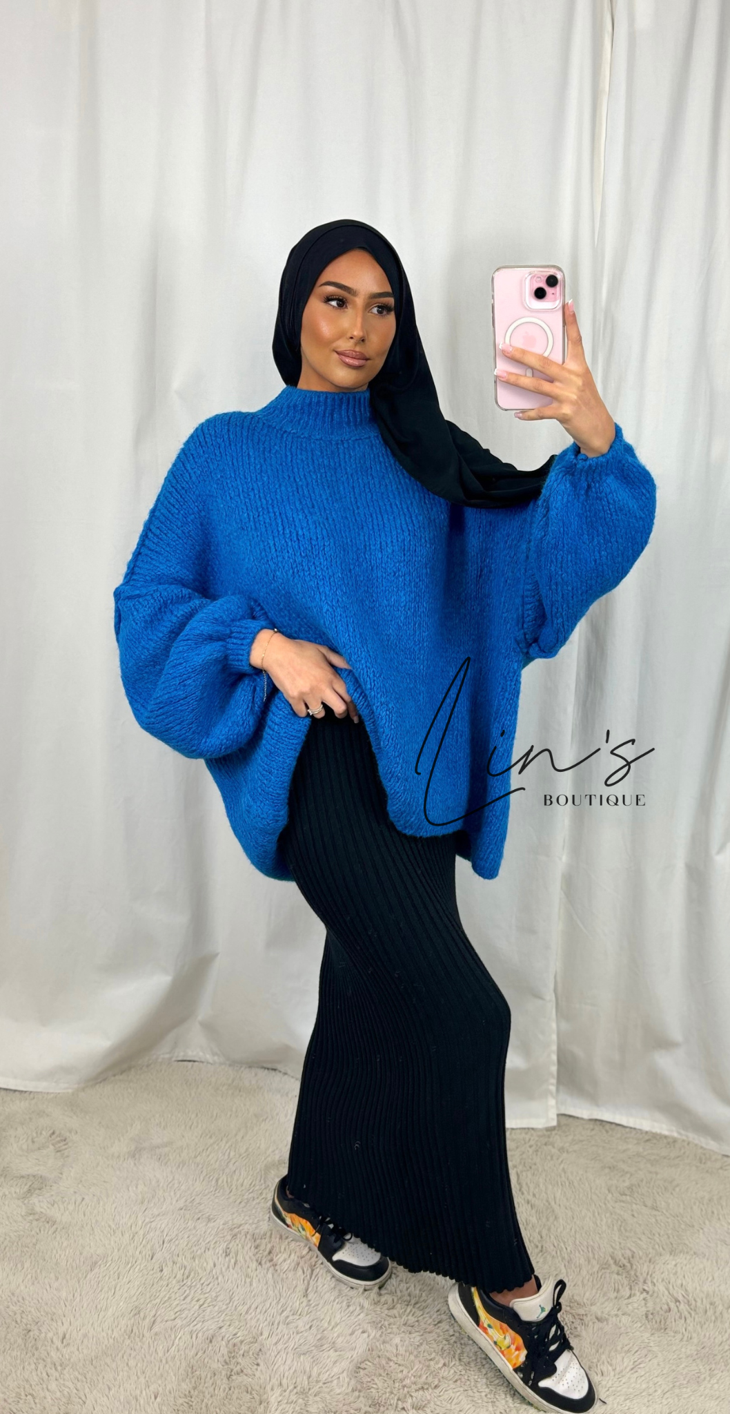Ribbed knit skirt - Black