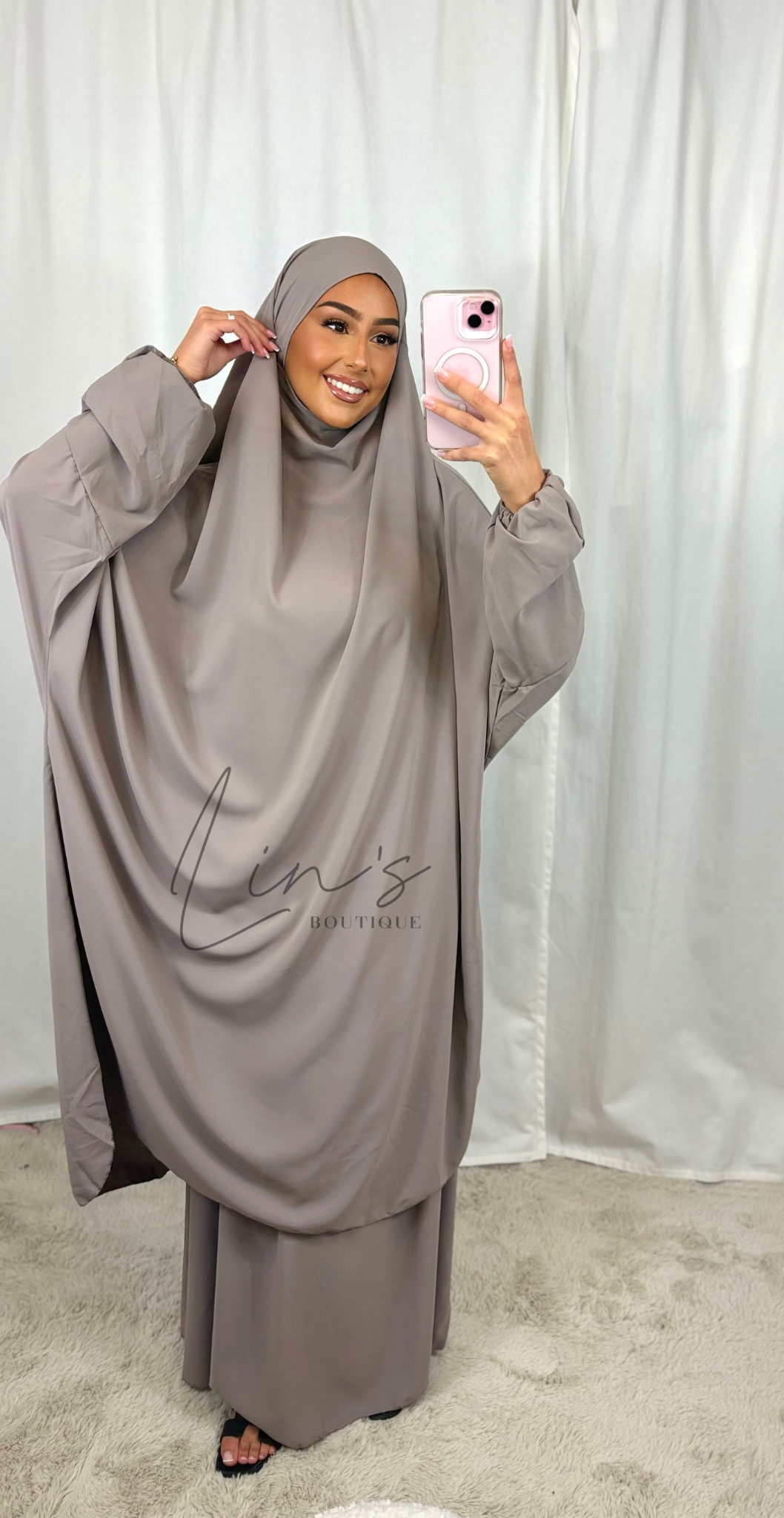 Jilbeb 2 Pieces Medina Silk - Cashmere