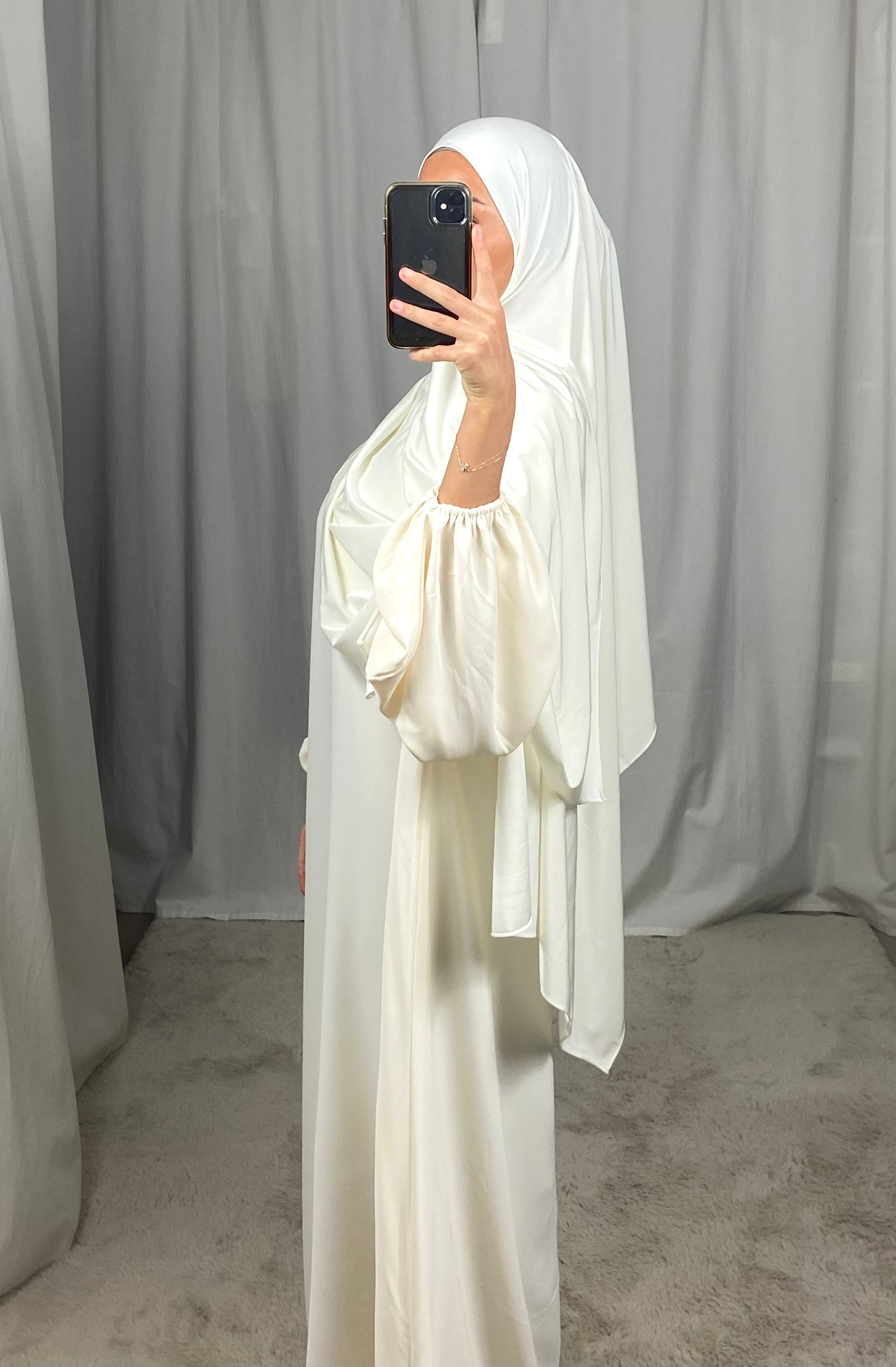 jersey premium de luxe satiné - BLANC