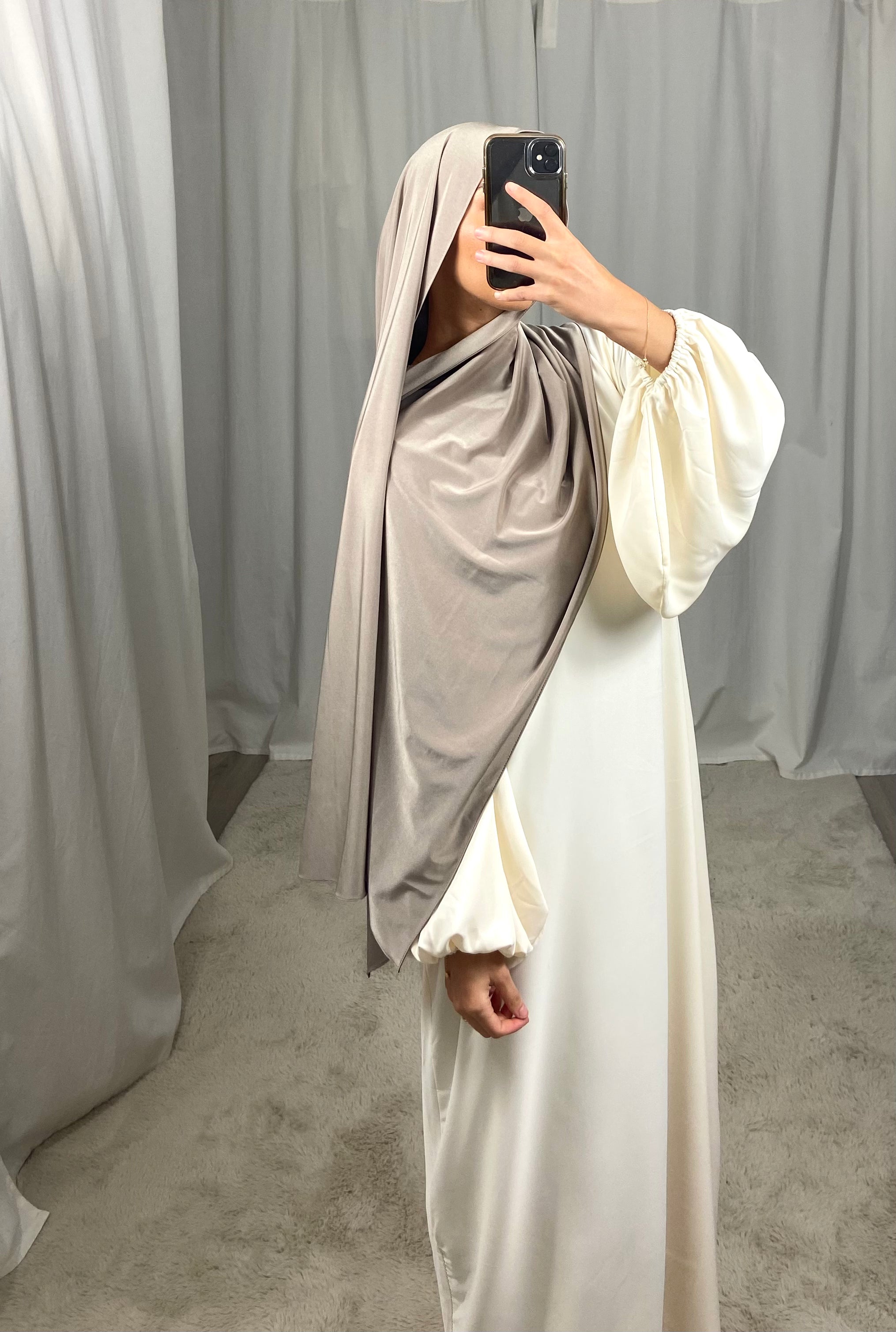 jersey premium de luxe satiné DUBAI - TAUPE