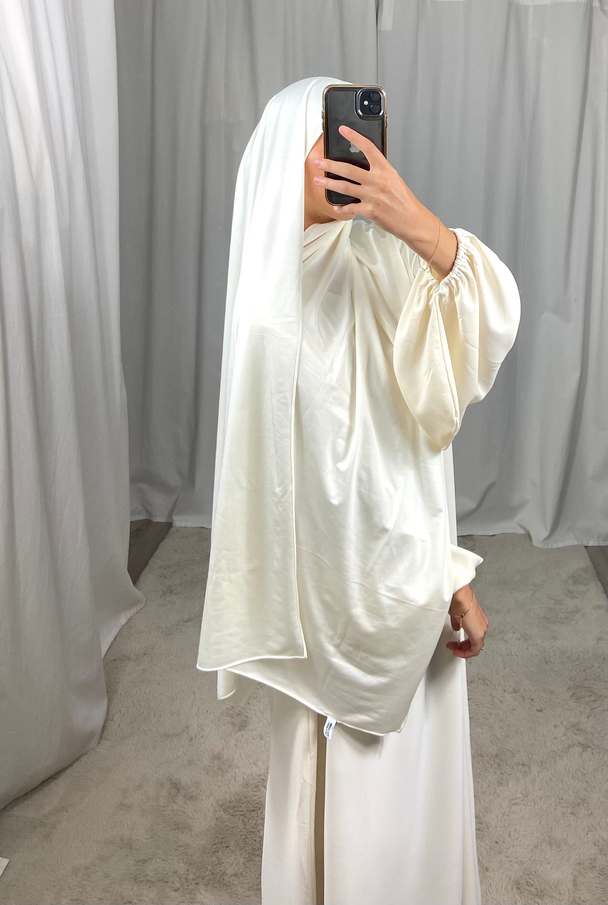 jersey premium de luxe satiné - BLANC