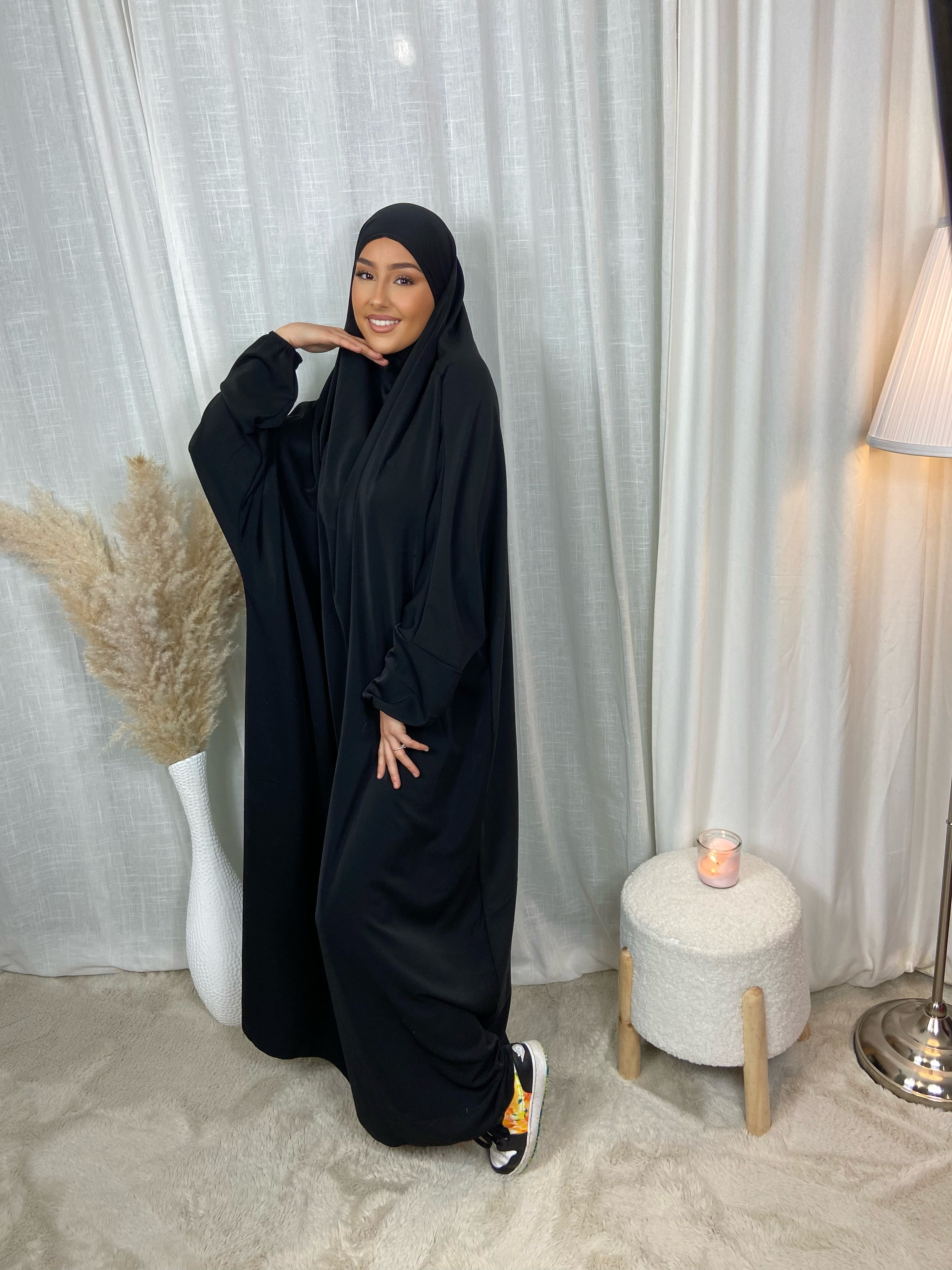 Jilbeb 1 Piece Medina Silk - BLACK