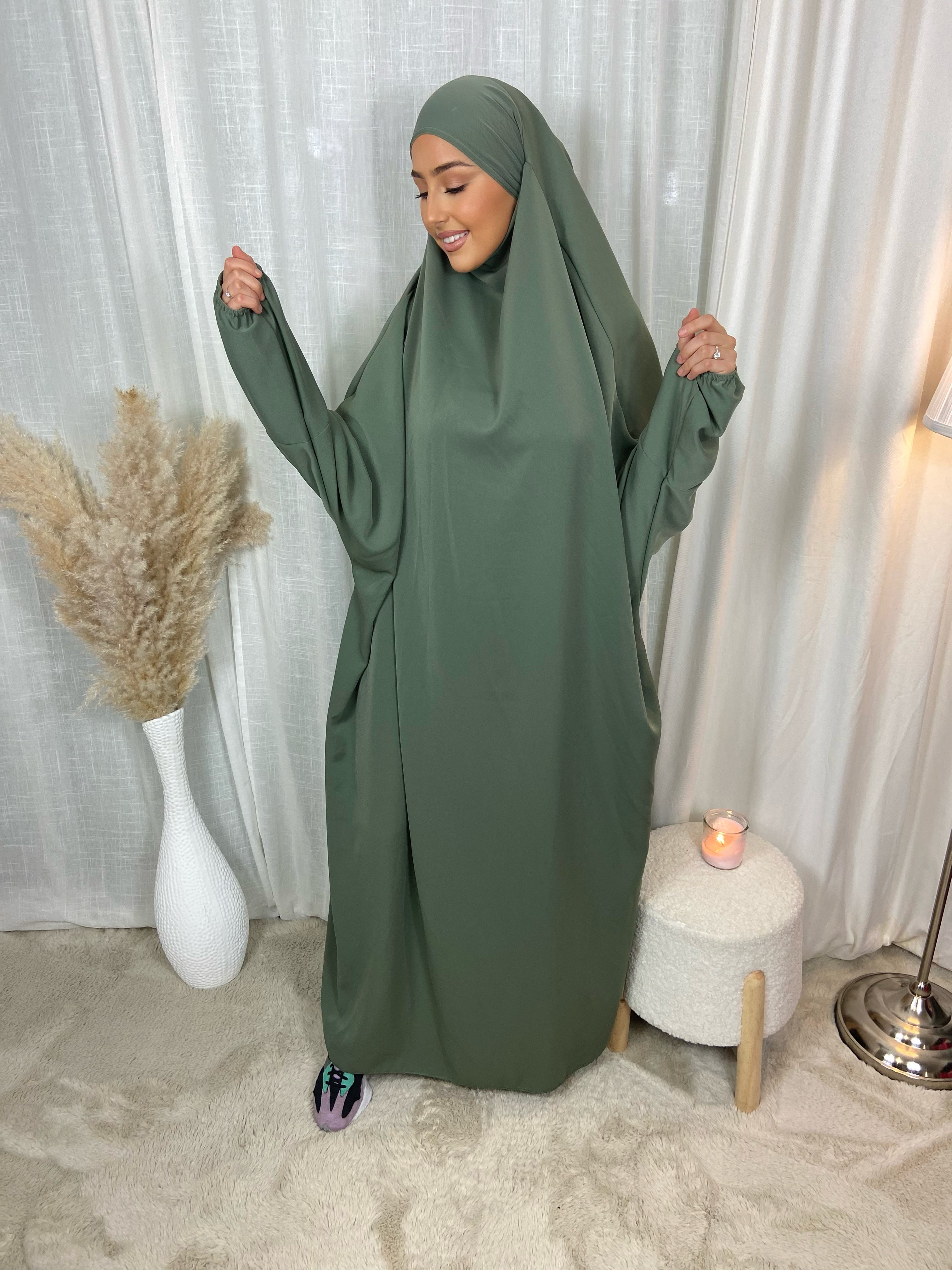 Jilbeb 1 Piece Medina Silk - KHAKI